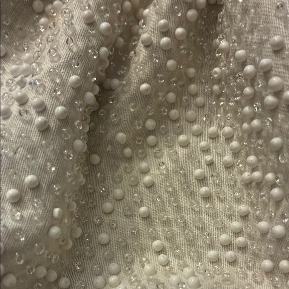 Elegant Navy Beaded Drawstring Bag - Picture 3 of 6